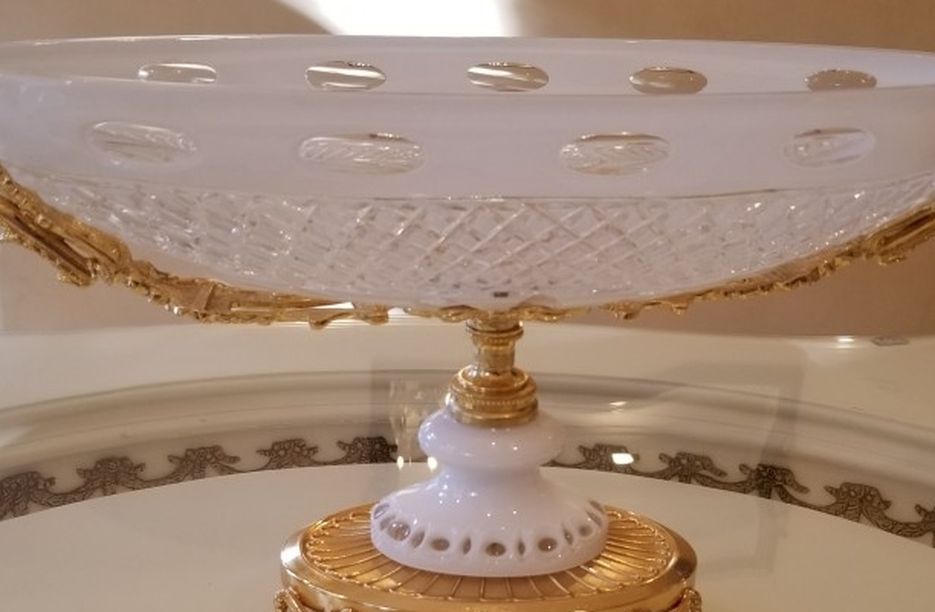Italian Handcut Crystal Centerpiece dish
