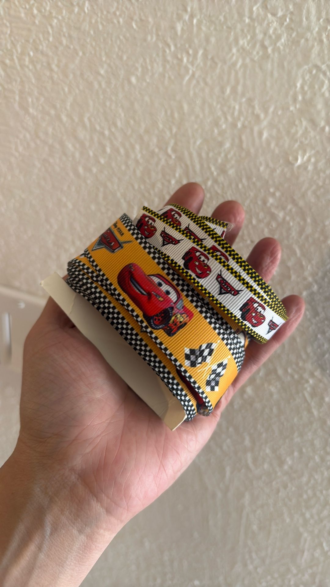 Lightning Mcqueen Cars Disney Grosgrain Ribbon 1/2” & 1” And