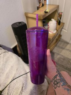 Starbucks Purple Glitter Cold Cup Tumbler