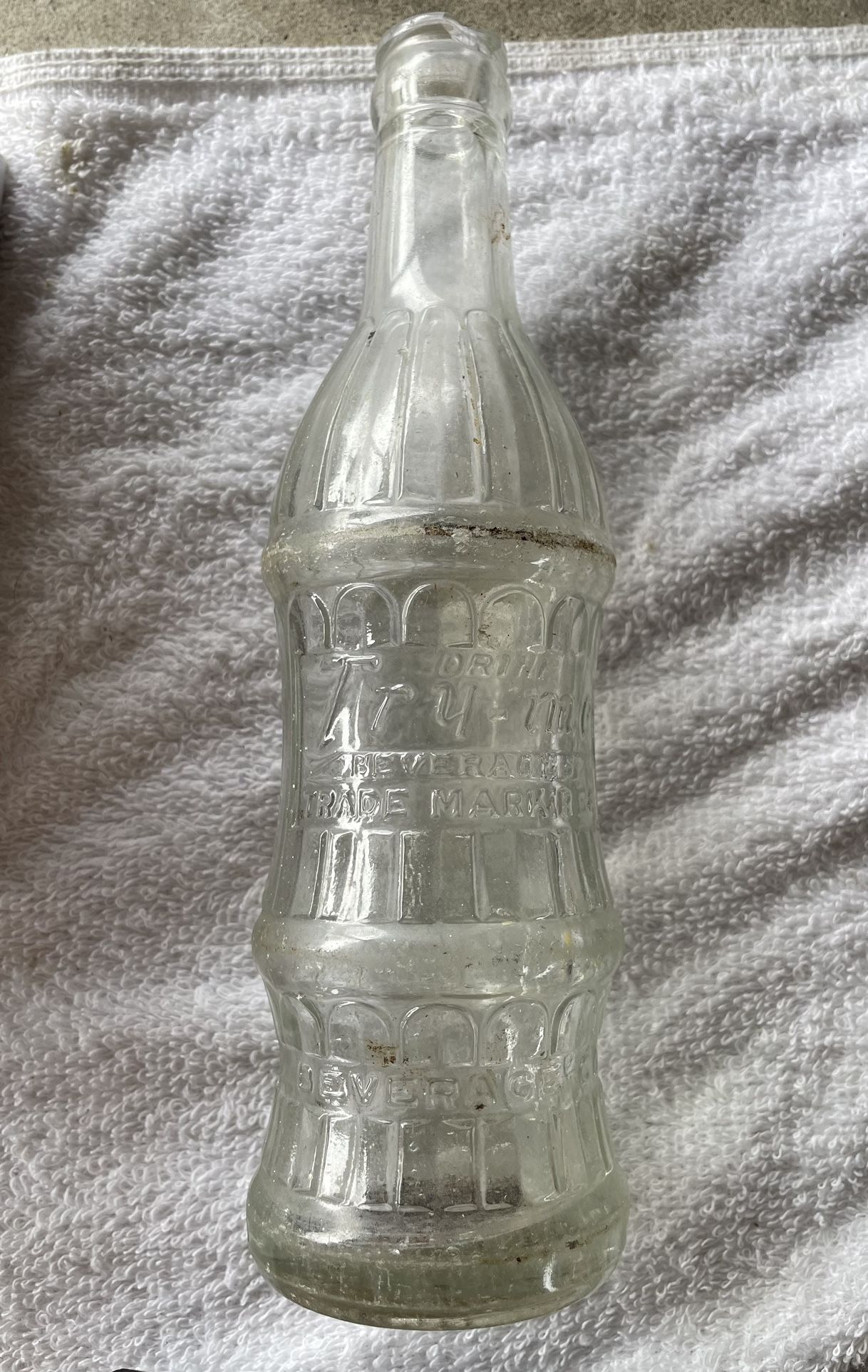 Antique Try-Me Glass Soda Bottle Beverage Co. 1924 SAVANNAH GA.