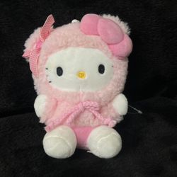 Hello kitty, Pink furry Plushie key chain