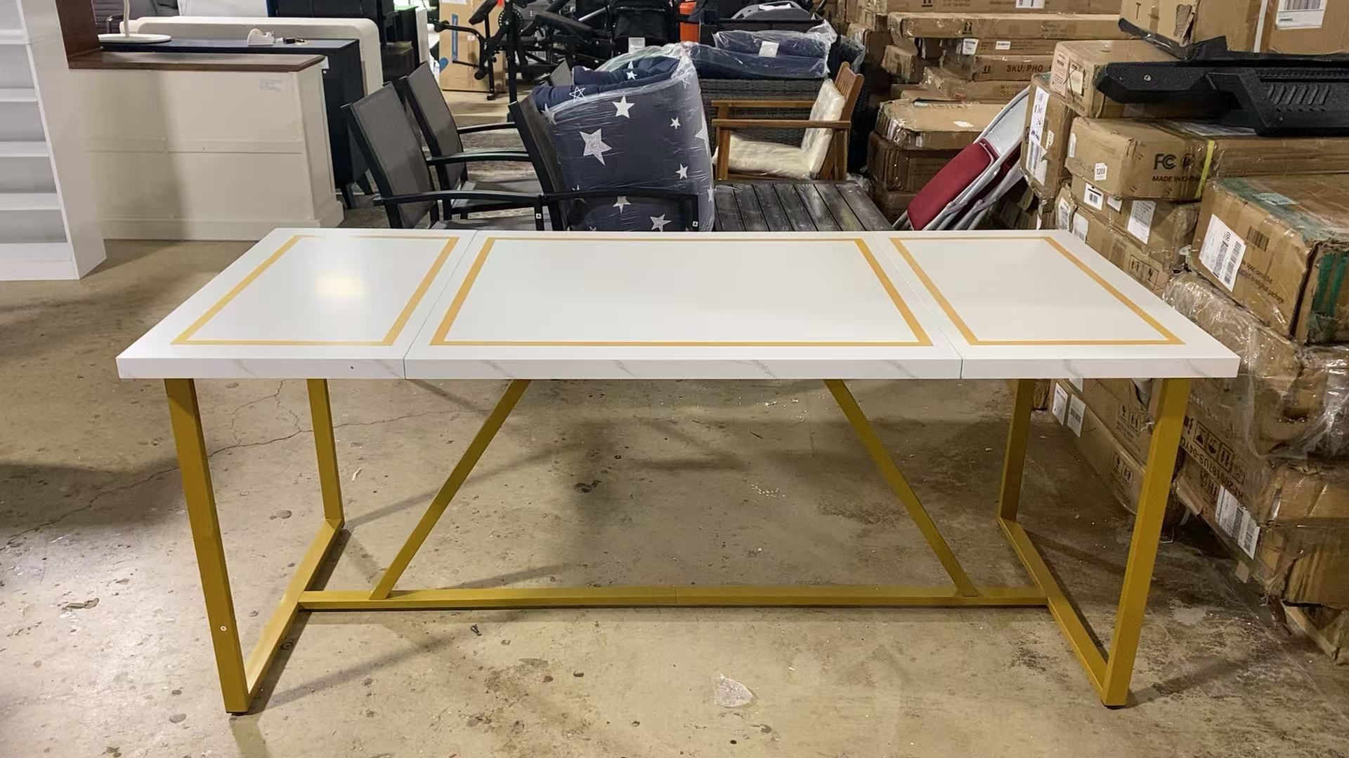 71 Inch Rectangular Dining Table for 6-8 People