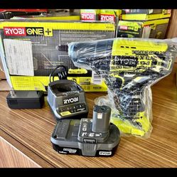 Ryobi 18-Volt ONE+ Lithium-Ion Cordless Drill/Driver Kit with (1) 1.5 Ah Battery and 1 charger