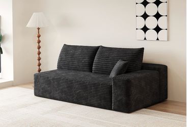 🛋️ Brand New Black Modern Sofa
