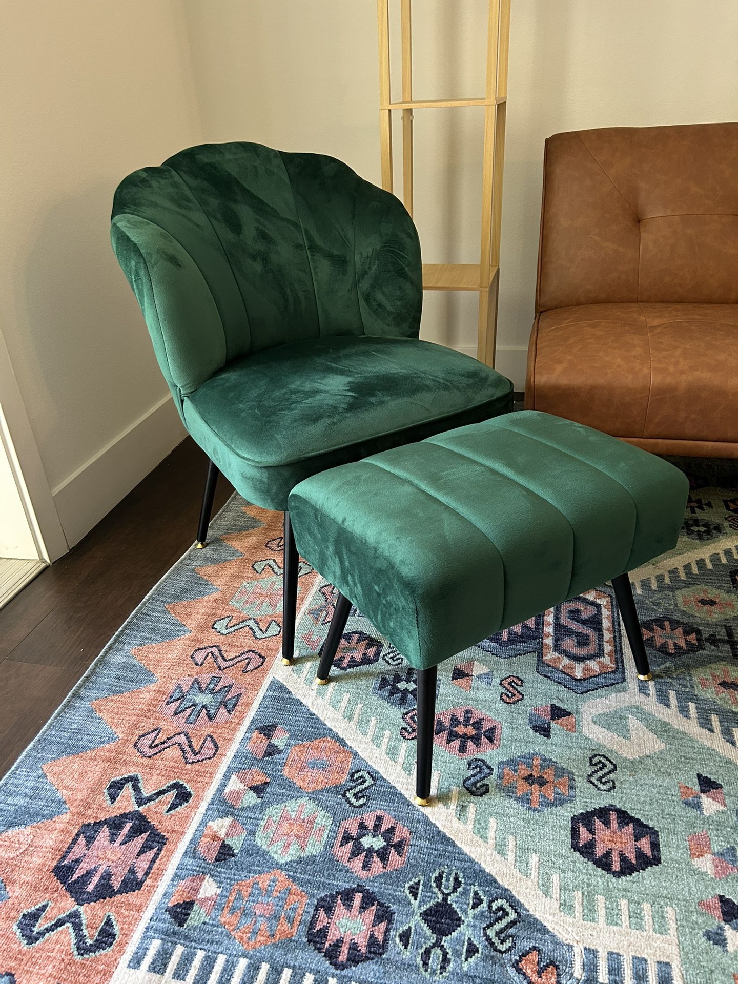 Green Suede Chair 