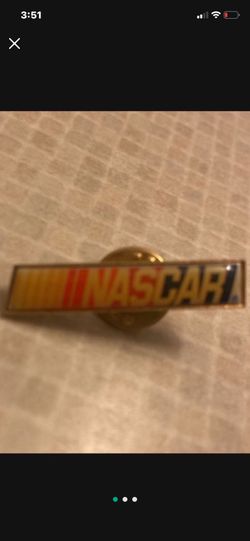 Vintage 90s NASCAR Enamel 1 1/4" Bar Logo Hat Pin Lapel