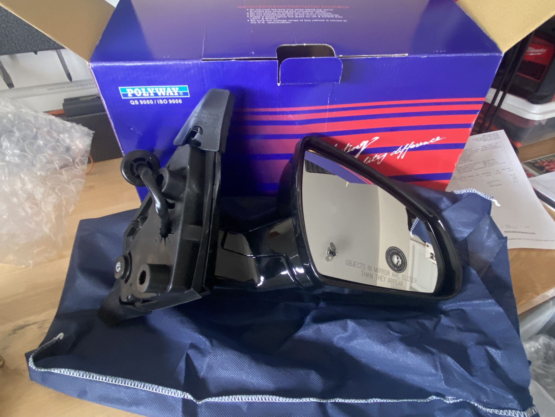 NEW- POLYWAY RIGHT SIDE VIEW MIRROR FOR 2010-2016 CADILLAC SRX