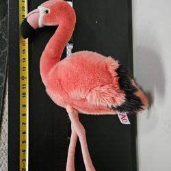 FAO Schwarz Pink Flamingo Plush Stuffed Animal 20" Large Bird 