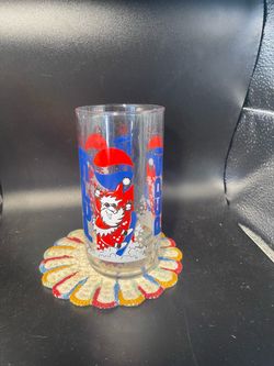Vintage 1994 Pepsi Santa Claus Christmas Drinking Glass Tumbler (6”)