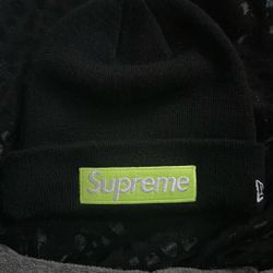 2017 Supreme New Era Box Logo Beanie 'Black'