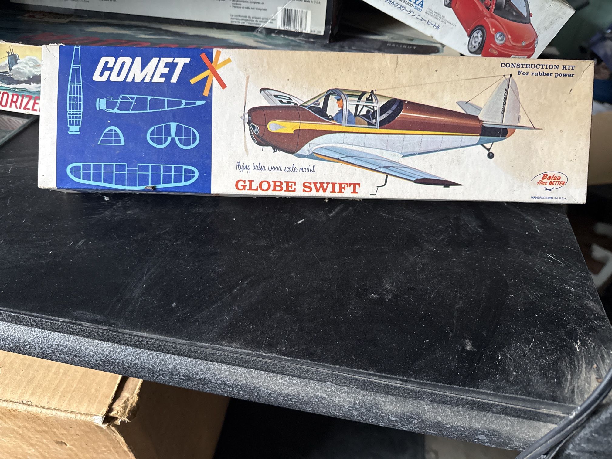 Brand: Comet Models (U.S.A.) • Model: Globe Swift — Flying balsa wood scale model