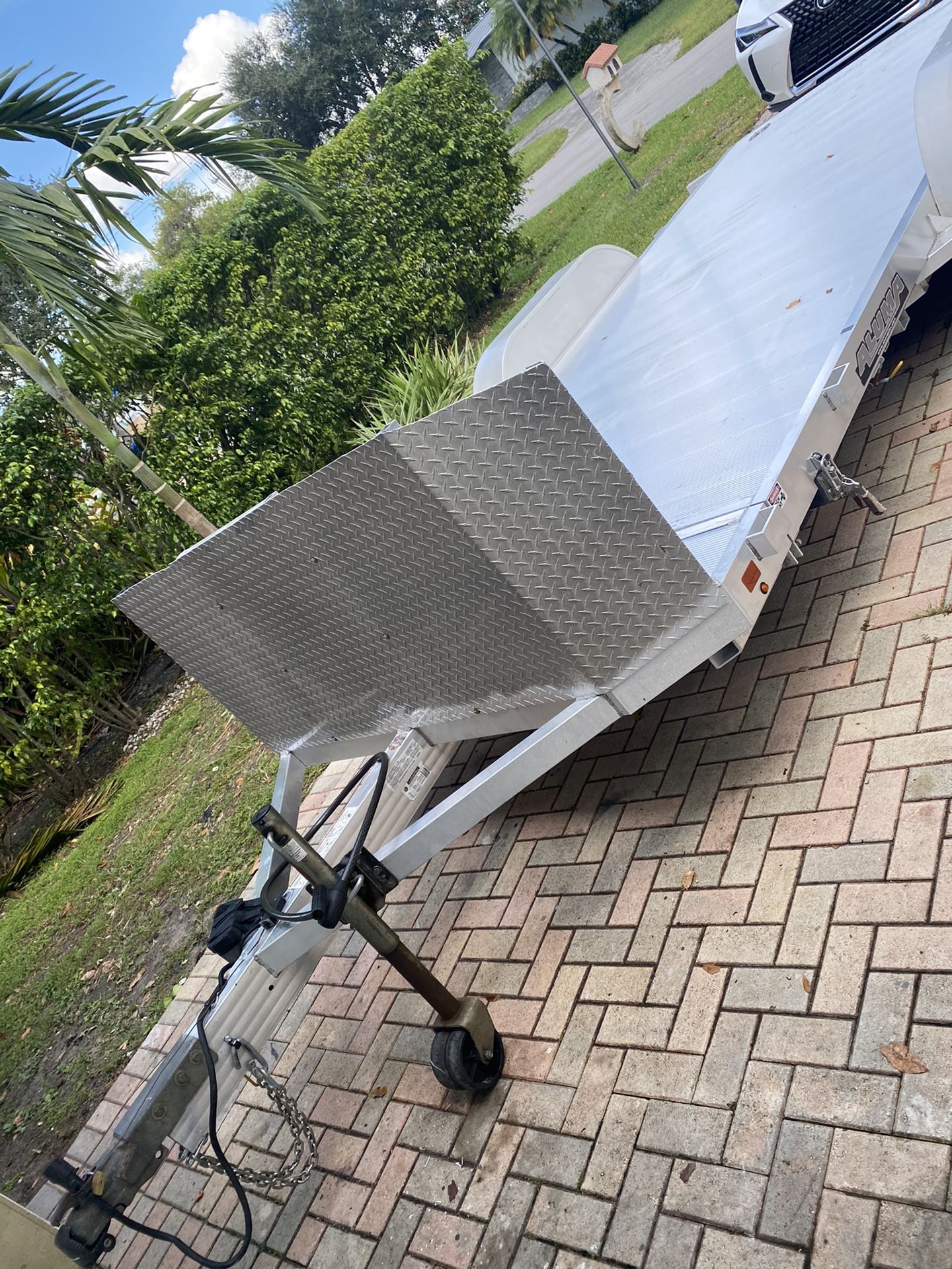 Trailer wind air Dam deflector diamond plate aluminum car hauler