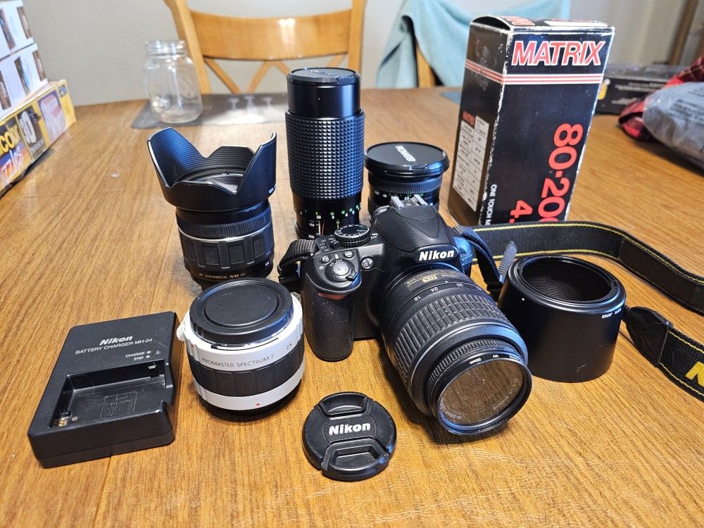 Nikon D3100 Camera Kit With Multiple Lenses