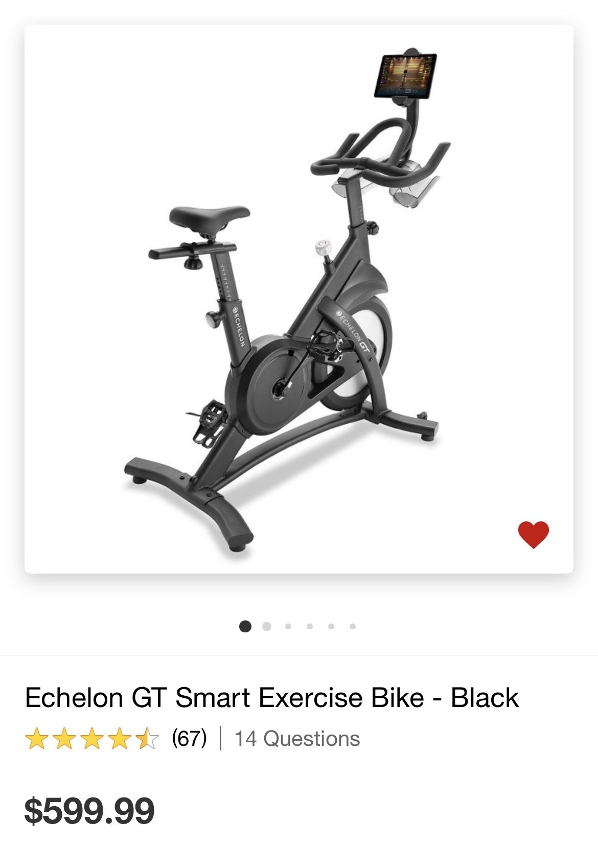 New Echelon Stationary Bike