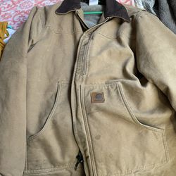 men’s XL carhardt jacket lined  non smoker