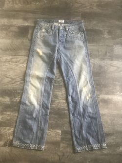 Nice antik denim lightly distressed and embellished jeans