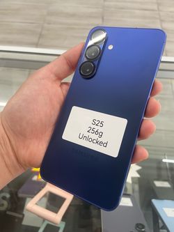 Blue Samsung s25 unlocked cash OR $50 down