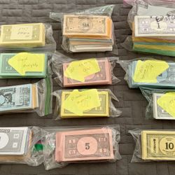 MONOPOLY MONEY PROPERTY CARDS AND CHANCE COMMUNITY CARDS PLUS BROCHURES $25 For All 