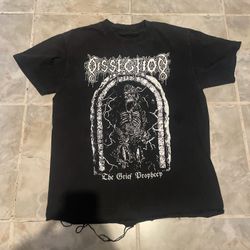 Vintage Dissection The Grief Prophecy Metal Band T-Shirt Distressed SZ S