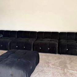 Black 5pc Sectional 