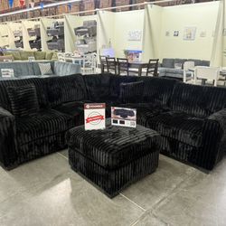 New Black Sectional 