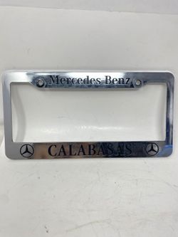 Mercedes-Benz Calabasas CA California Chrome Plastic Dealer License Plate Frame