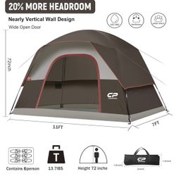 Tents for Camping 6 Person Tent Waterproof Windproof Double Layer Family Camping Tent