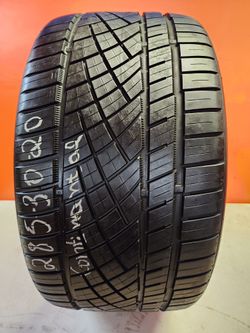 (1) 285 30ZR 20 CONTINENTAL EXTREME CONTACT TIRE 2853020 USED TIRE (SINGLE) MOUNT BALANCE INCLUDED
