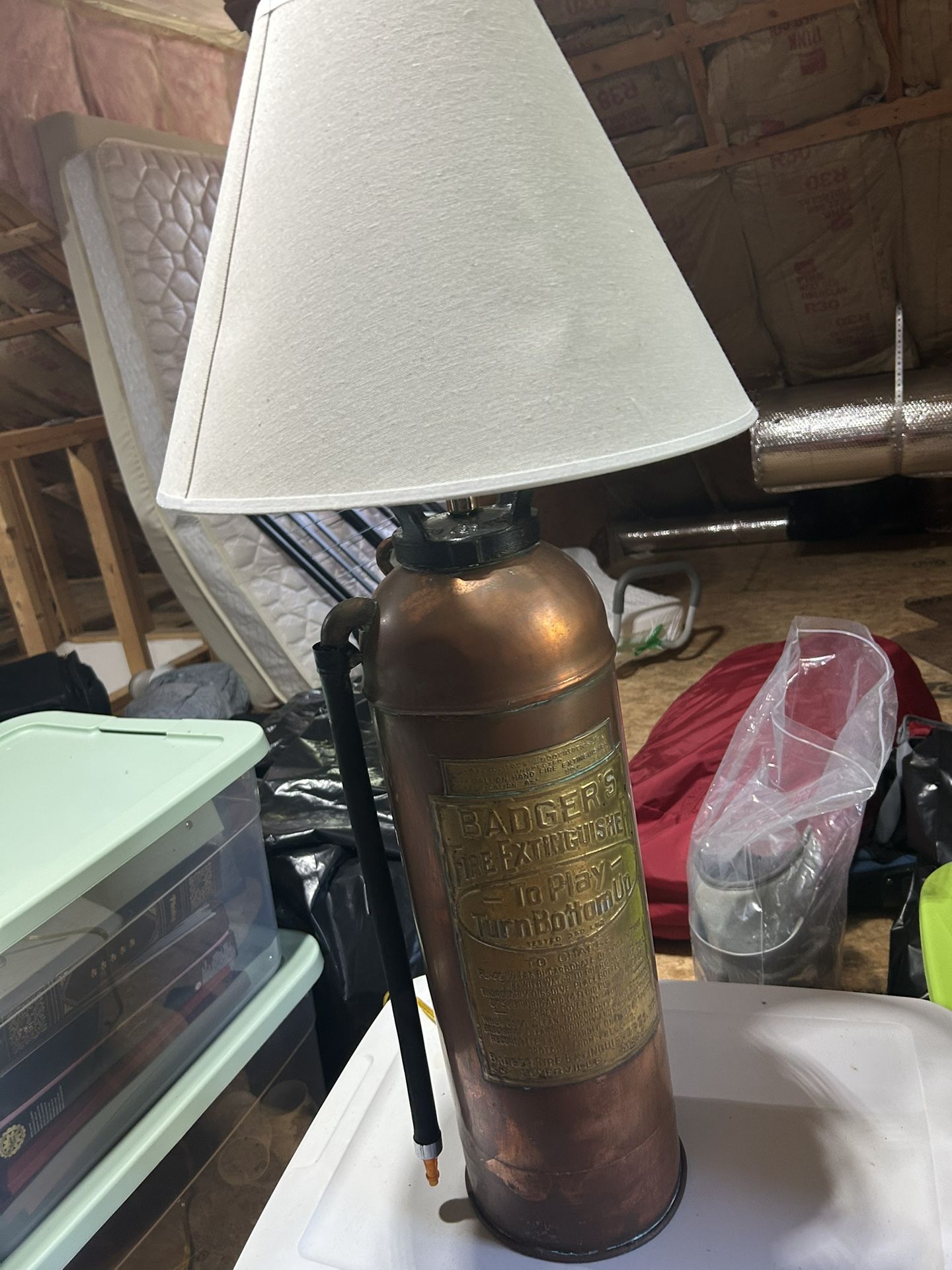 Fire Extinguisher Lamp Works Great