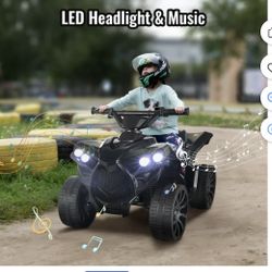 LAZY BUDDY 6V Ride on Toys for Toddlers 2-4, 4-Wheeler Quad ATV Play Car with 1.86MPH Max Speed, Rubber Handles, Pedal Accelerator 	•	Safe Durable: Co