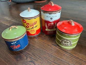 Vintage-Style Kitchen Canister Set of 4