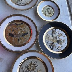 Gold Plated plate set