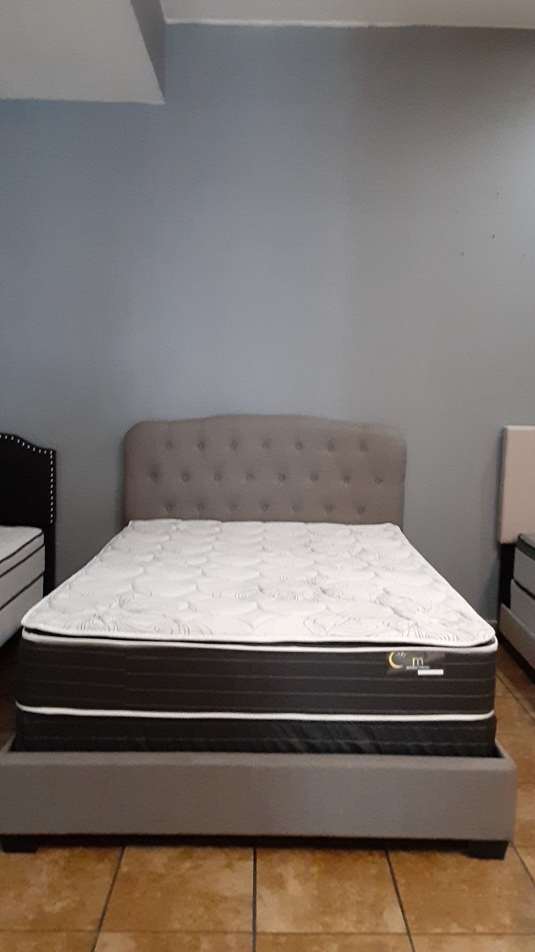 Queen bed with mattress included