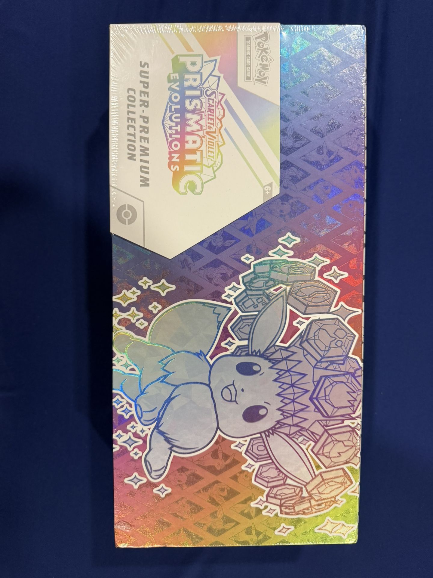 Prismatic Evolutions Super Premium Collection Sealed *minor box damage* Comes With Plastic Case 