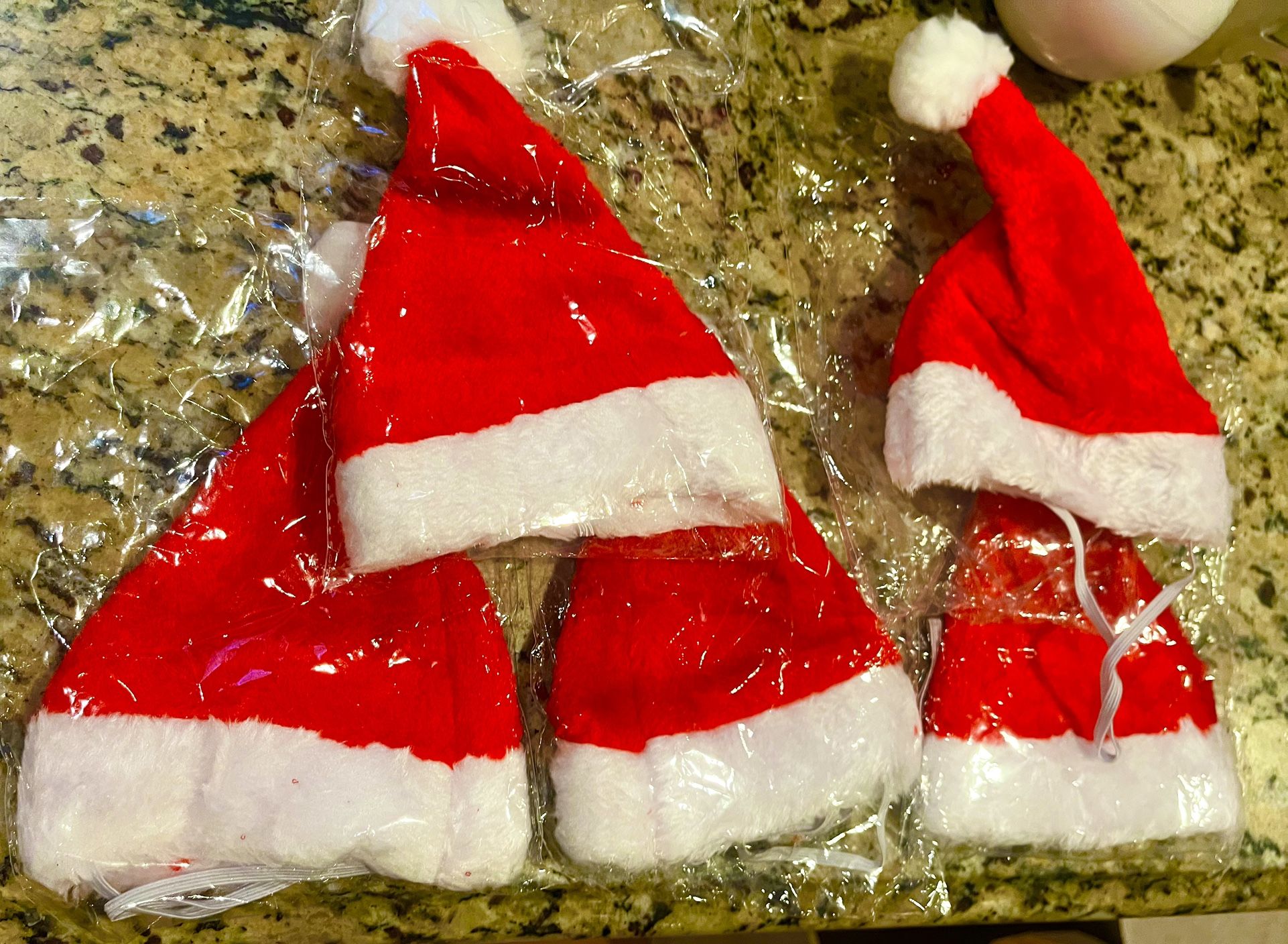 Loma Linda * Small Santa hat Newborn Baby/ Baby Doll/ Furry Baby W/ Chin Strap Each $5