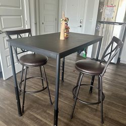 Table and 2 Bar stool