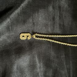 Gold Chain & Gold Pendant 