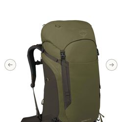 Osprey 65L Pack Moss Green. New With Tags 