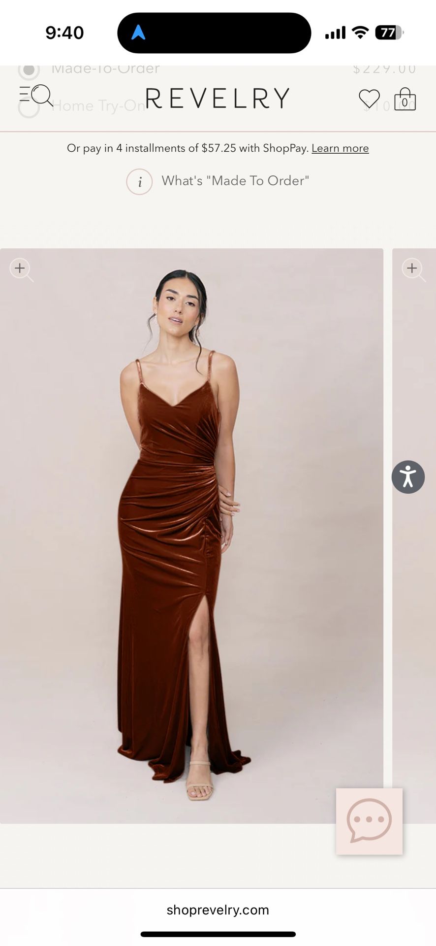 Revelry Bridesmaid Dress - Never Worn