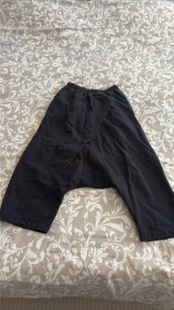 Black Drop Crotch Harem Pants