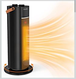 Grelife Heated Heater, 1500 W, Energy Saving Quiet Electric Heater with Thermostat, 70° Oscillation Function, 3 Heat Levels, Room Heating for Bathroom