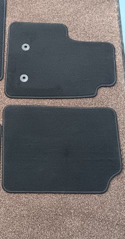  Black Carpeted Floor  Mat Set Of 2, Chevy And More