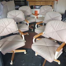 6 Dining Room Chairs With Wheels