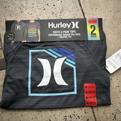 NWT Hurley boys performance hoodie & tshirt 2pcs set size M 10/12