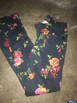 Girls' flower jeans