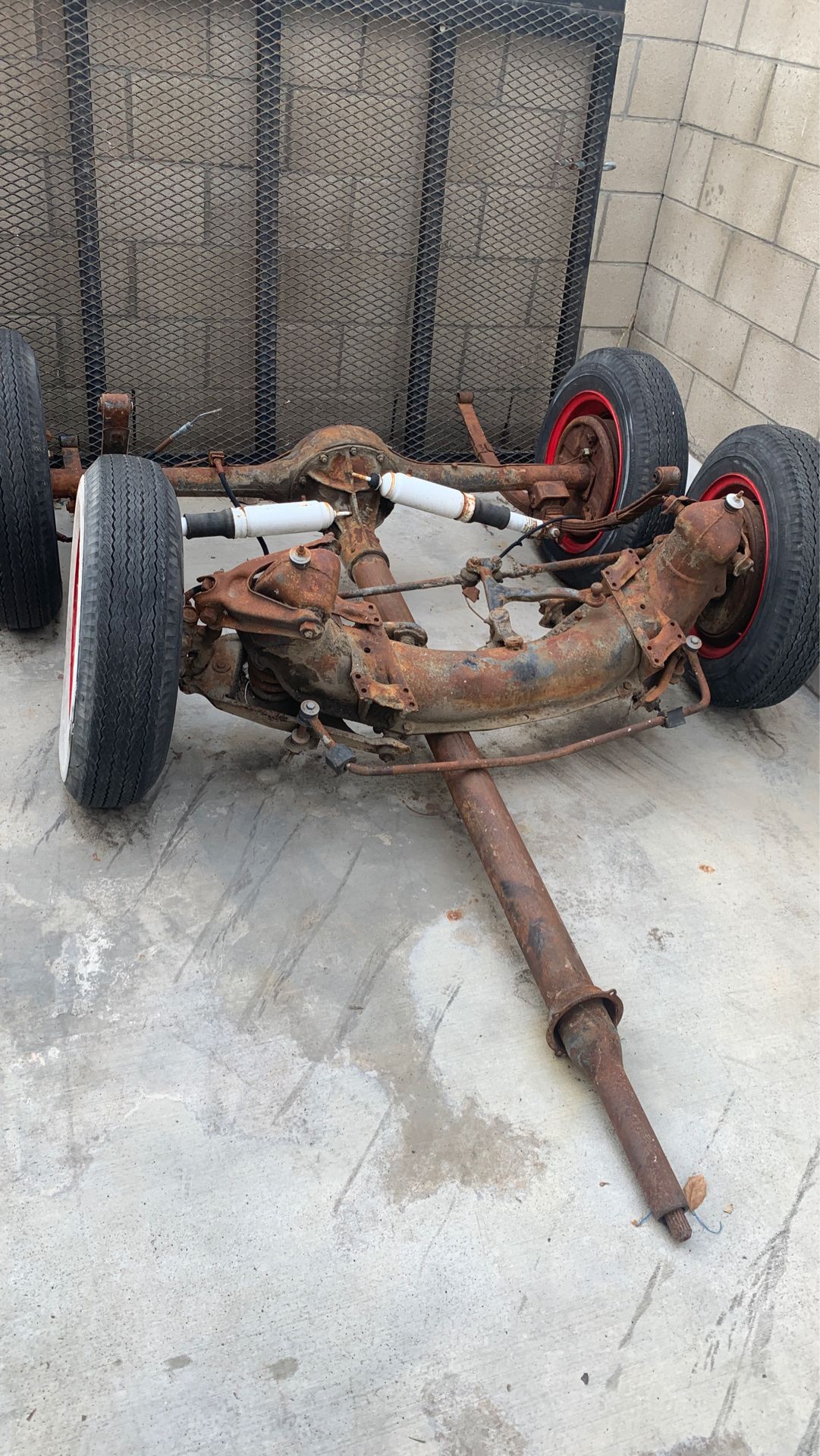 54 chevy bel air drivetrain , front and rear end