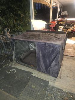 Large dog crate- foldable with cover