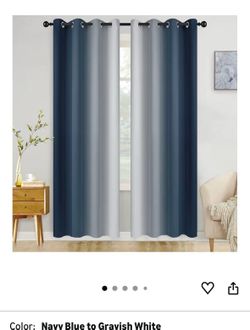 Inch Long 2 Panels set, Grommet Room Darkening Light Blocking Insulated Thermal Gradient Window Panels for Bedroom/Living Room,52x84 inches$20