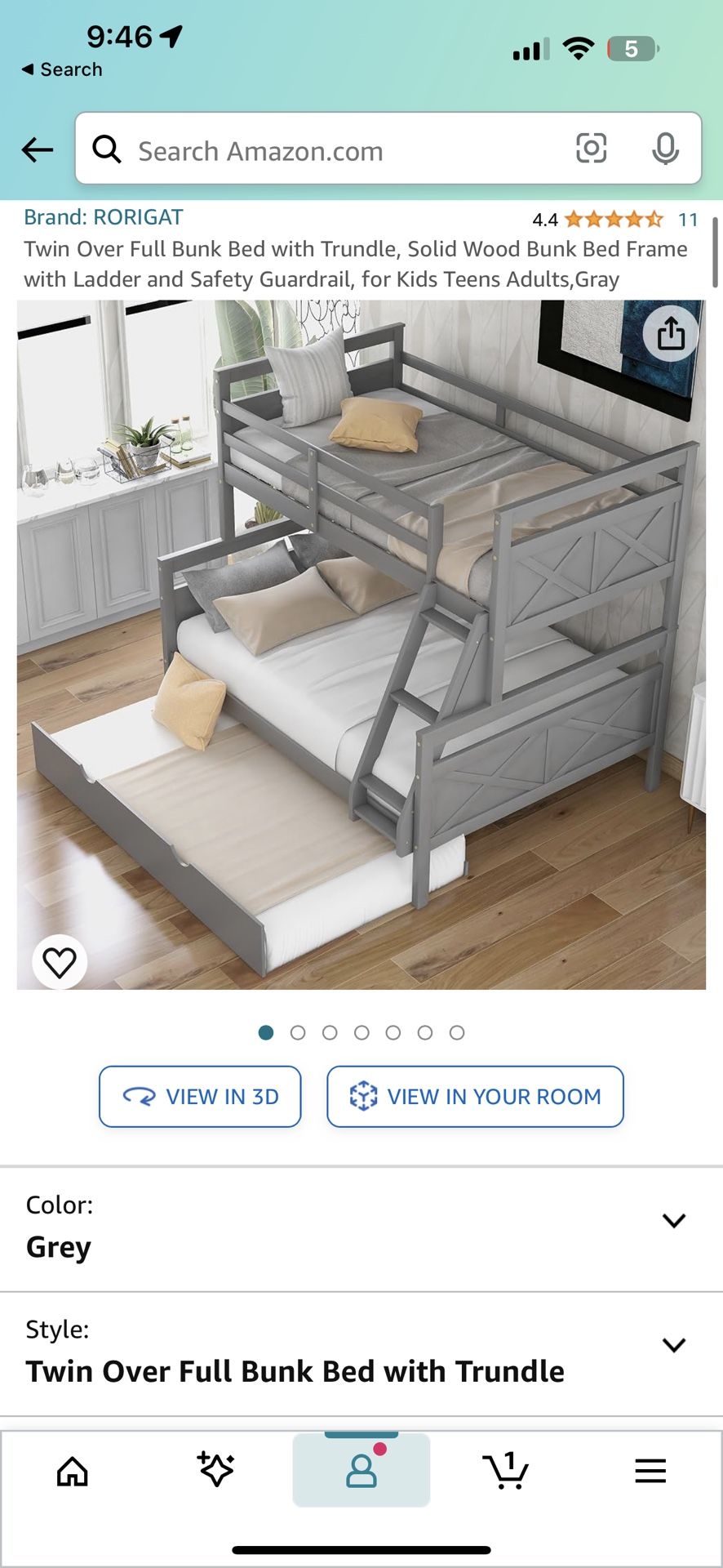 BRAND NEW Twin Over Full Bunk Bed with Trundle