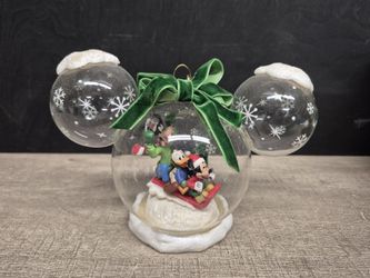 Disney Glass Dome Mickey And Friends Sledding Sketchbook Ornament 2022. 6" Wide x 5" Tall. It's Available, See Below.